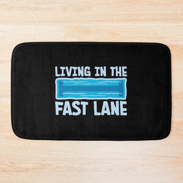 Item preview, Life In The Fast Lane Funny Swimmer Swimming Quote designed and sold by shirt-o-mat.