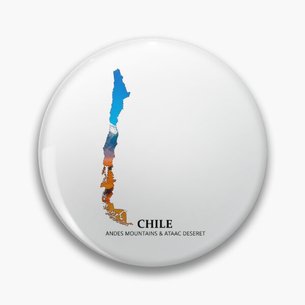Item preview, Chile Map Art - Andes Mountains & Atacama Desert Design designed and sold by AbulailArt.