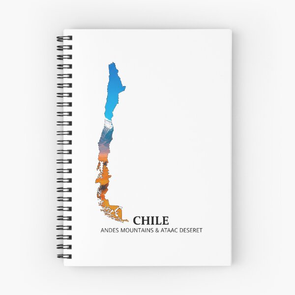 Item preview, Mapa artístico de Chile: diseño de la Cordillera de los Andes y el Desierto de Atacama designed and sold by AbulailArt.
