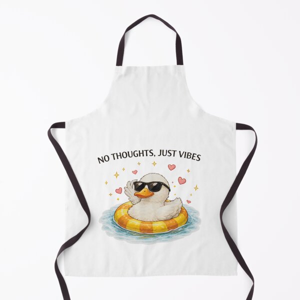 Item preview, No Thoughts Just Vibes Duck Funny Pool Meme designed and sold by DiceWay.