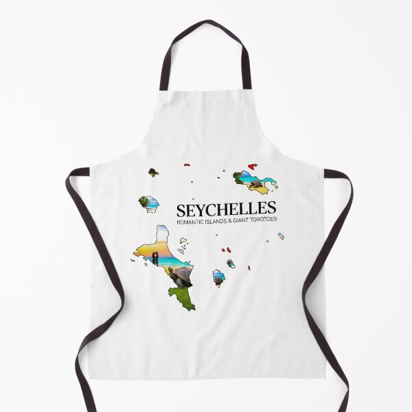 Item preview, Seychelles Map Art - Romantic Islands & Giant Tortoises Design designed and sold by AbulailArt.