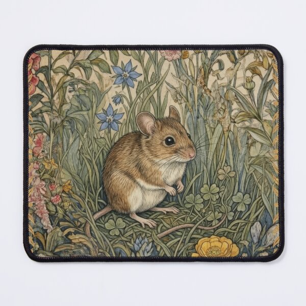 Item preview, Storybook Arts and Crafts Mouse Floral designed and sold by AntiqueImages.