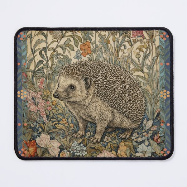Item preview, Cute Hedgehog William Morris Style Garden Animals designed and sold by AntiqueImages.