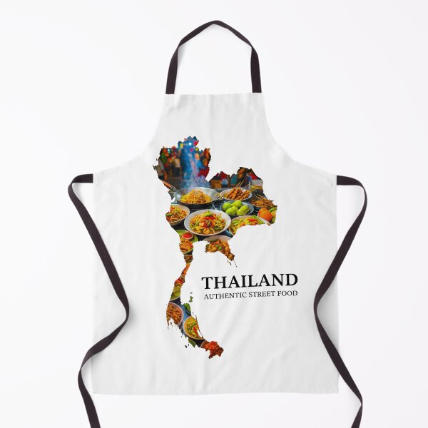Item preview, Thailand Map Art - Authentic Street Food & Culinary Culture designed and sold by AbulailArt.