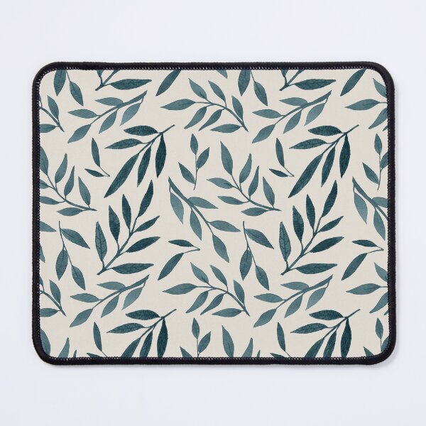 Item preview, Blue Watercolour Leaf Botanical Pattern on Cream designed and sold by CMF Designs.