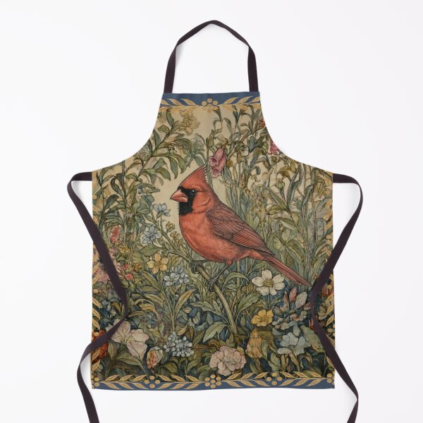 Item preview, Cardinal Bird Art In a Storybook Style designed and sold by AntiqueImages.