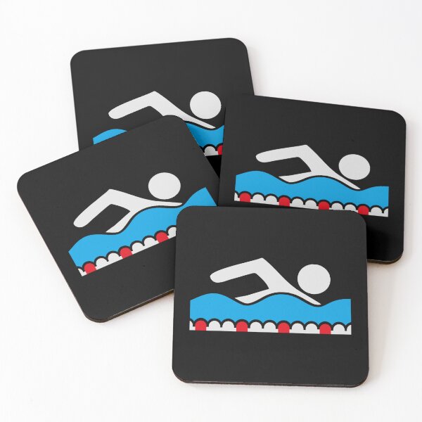 Item preview, Swimmer Pictogram Freestyle Wave Pool Sport Aquatic designed and sold by shirt-o-mat.