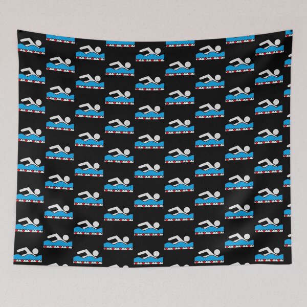 Item preview, Swimmer Pictogram Freestyle Wave Pool Sport Aquatic designed and sold by shirt-o-mat.