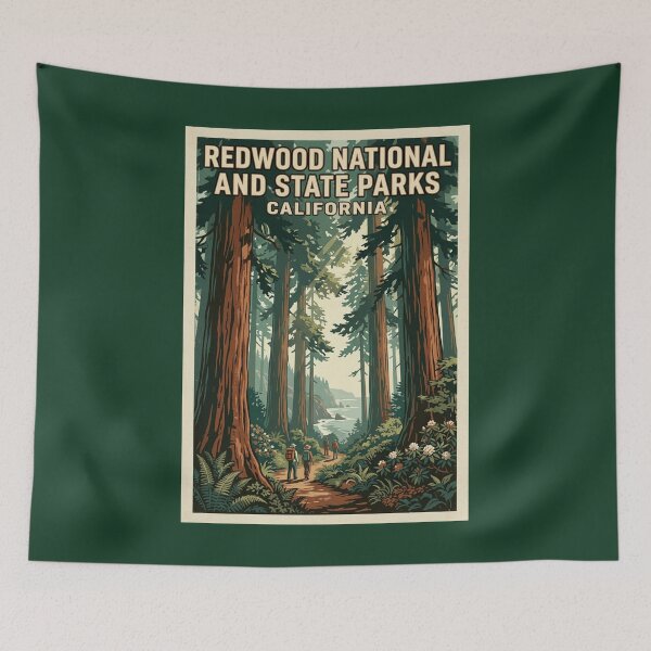 Item preview, Redwood National Park - California designed and sold by GoodOldVintage.