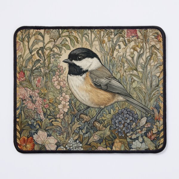 Item preview, Whimsical Chickadee Arts and Crafts Floral designed and sold by AntiqueImages.