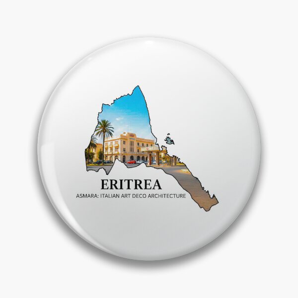 Item preview, Eritrea Map Art - Asmara Italian Art Deco Architecture designed and sold by AbulailArt.