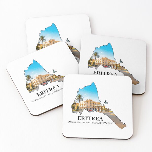 Item preview, Eritrea Map Art - Asmara Italian Art Deco Architecture designed and sold by AbulailArt.