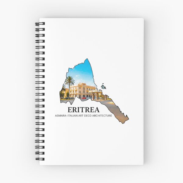 Item preview, Eritrea Map Art - Asmara Italian Art Deco Architecture designed and sold by AbulailArt.