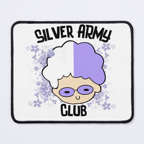 Item preview, BTS - Silver ARMY club (with flower hairclip) designed and sold by ARMYPLUGCO.
