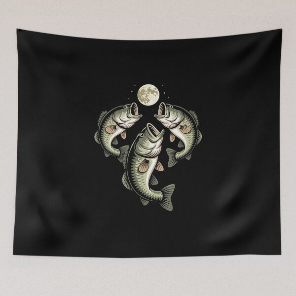 Item preview, Three Bass Jump Under Moon designed and sold by jkrphoto.