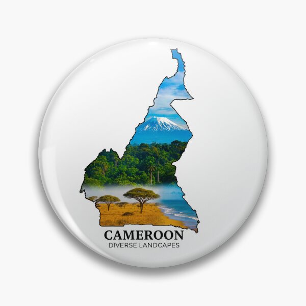 Item preview, Cameroon Map Art - Diverse Landscapes & Mount Cameroon Design designed and sold by AbulailArt.