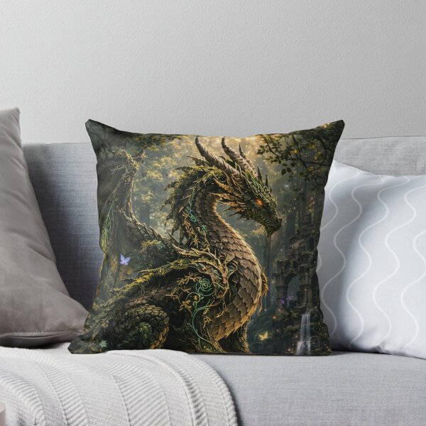 Item preview, Forest Guardian Dragon – Nature Spirit, Ancient Ruins Protector, Fantasy Art designed and sold by DrakariArt.