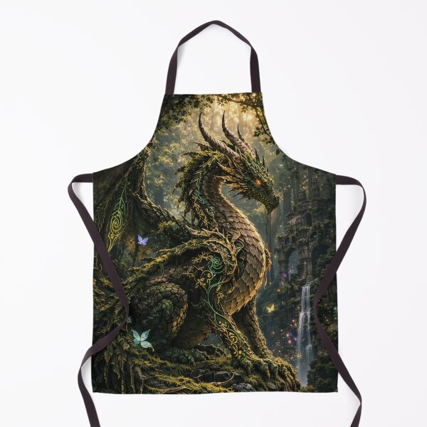 Item preview, Forest Guardian Dragon – Nature Spirit, Ancient Ruins Protector, Fantasy Art designed and sold by DrakariArt.