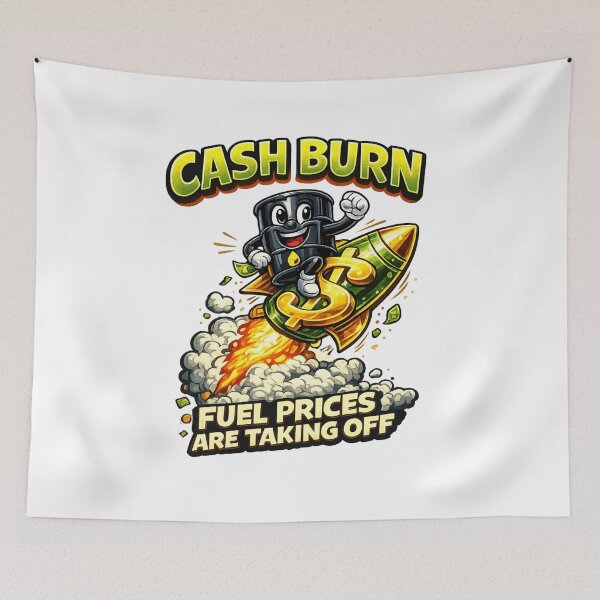 Item preview, Cash Burn Fuel Prices Meme designed and sold by rocknrollstyles.