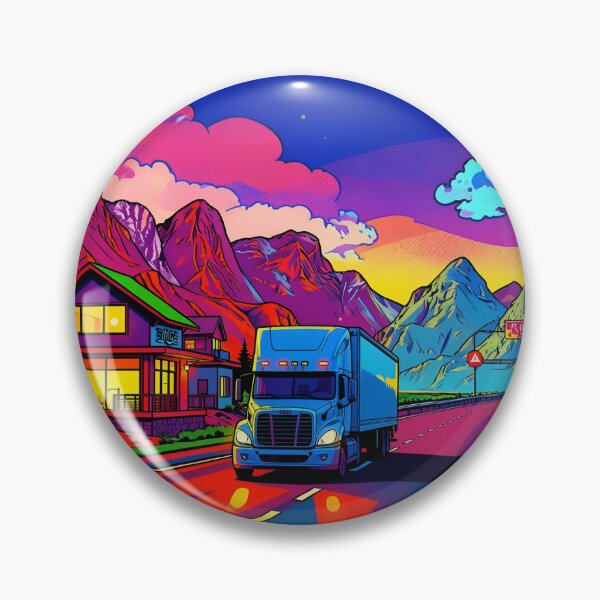 Item preview, Vibrant semi truck designed and sold by Daniela`s shop.