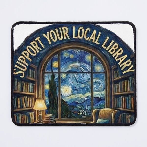 Item preview, Support Your Local Library Tree Artistic Night Book Design Great Librarian Gift 002 designed and sold by sadedream.