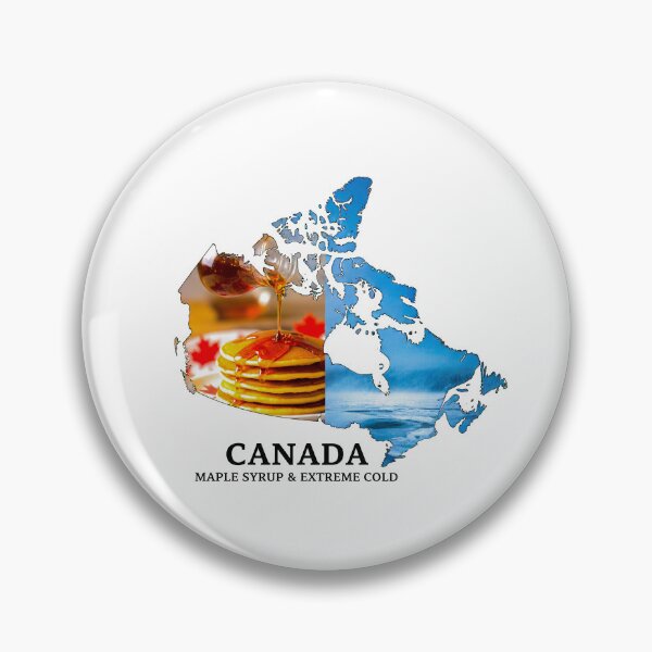 Item preview, Canada Map Art - Maple Syrup & Extreme Cold Design designed and sold by AbulailArt.
