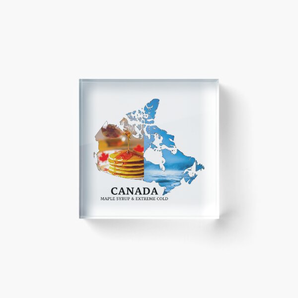 Item preview, Canada Map Art - Maple Syrup & Extreme Cold Design designed and sold by AbulailArt.