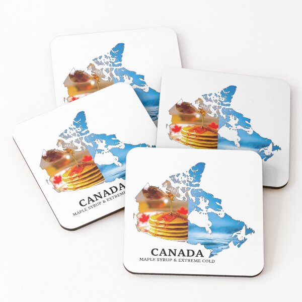 Item preview, Canada Map Art - Maple Syrup & Extreme Cold Design designed and sold by AbulailArt.