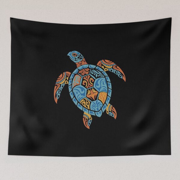 Item preview, Colorful Sea Turtle Illustration – Decorative Ocean Animal Art Design designed and sold by ArcticFoxStudio.