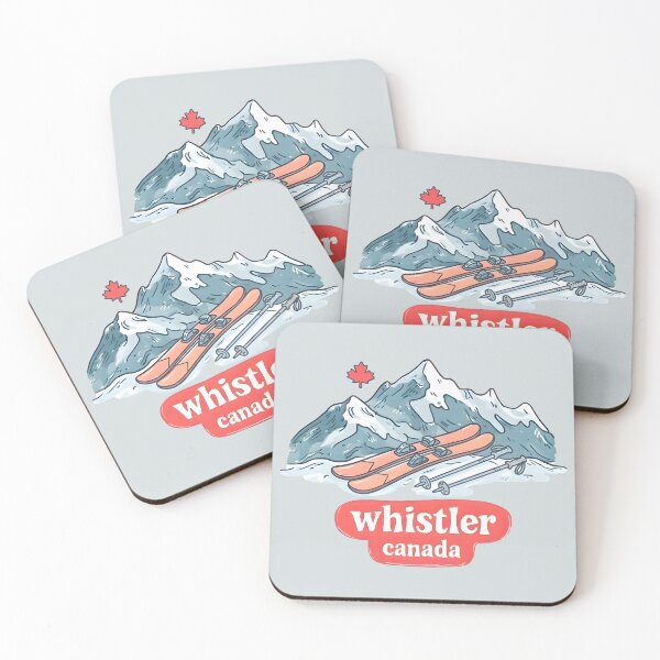 Item preview, Whistler BC Retro Canada Skiing Cute Mountain  designed and sold by HowToCanadian.
