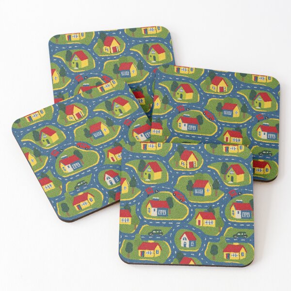 Item preview, Blue Winding Paths Green Village Pattern designed and sold by Piotrek0001.