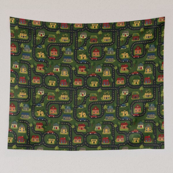 Item preview, Dark Dense Urban Road Map Pattern designed and sold by Piotrek0001.