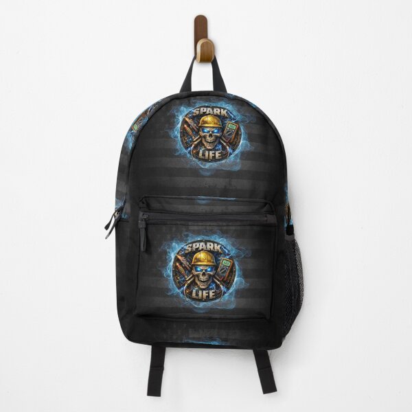Item preview, Electrician Skull Spark Life Blue Collar Design designed and sold by artistwill.
