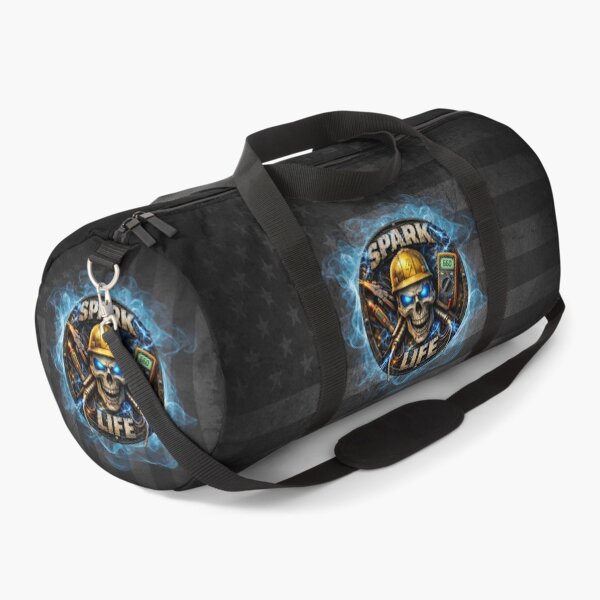 Item preview, Electrician Skull Spark Life Blue Collar Design designed and sold by artistwill.