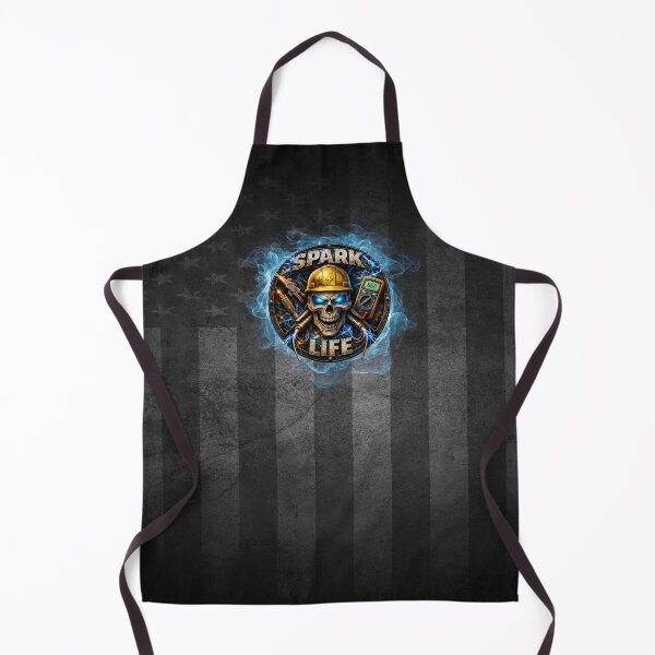 Item preview, Electrician Skull Spark Life Blue Collar Design designed and sold by artistwill.