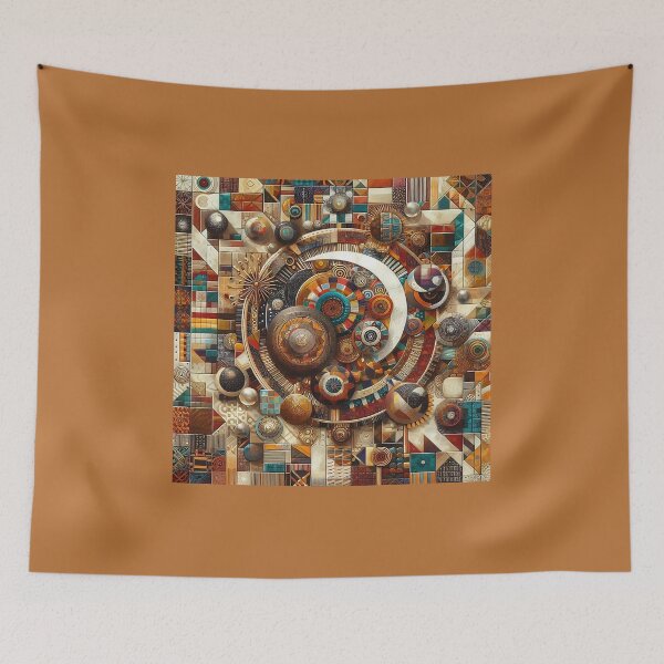 Item preview, Sacred Afro-Futurist Geometry and Bronze Cosmic Mandala designed and sold by Indoni.