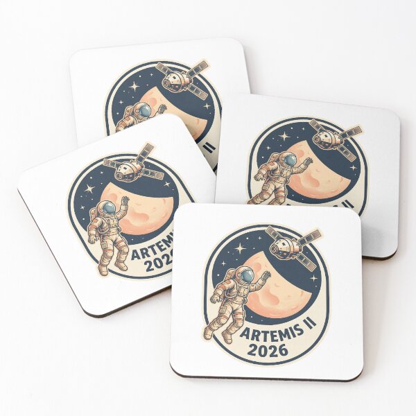 Item preview, Artemis II Astronaut Moonwalk Retro Mission Patch designed and sold by MythicCotton.
