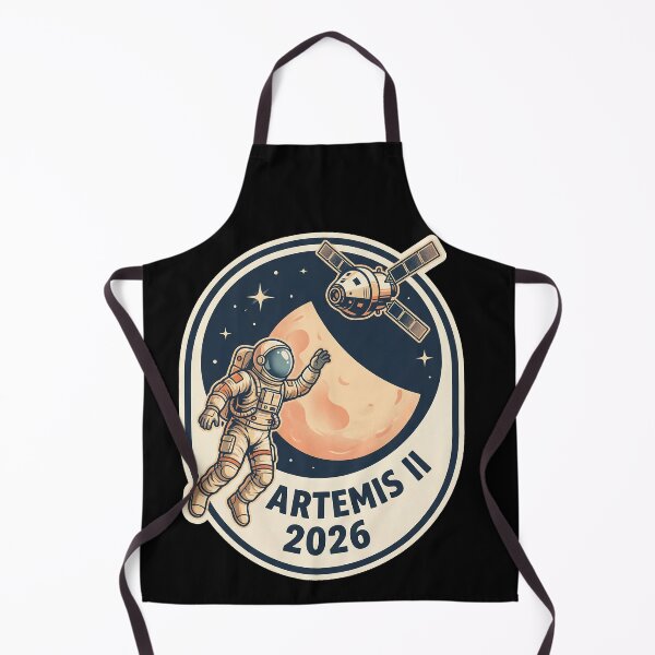 Item preview, Artemis II Astronaut Moonwalk Retro Mission Patch designed and sold by MythicCotton.