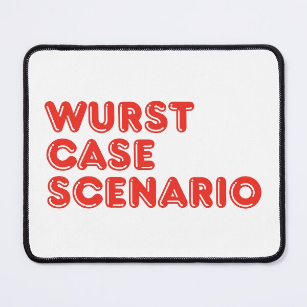 Item preview, Wurst Case Scenario Funny Sausage BBQ Pun designed and sold by Be-bored.