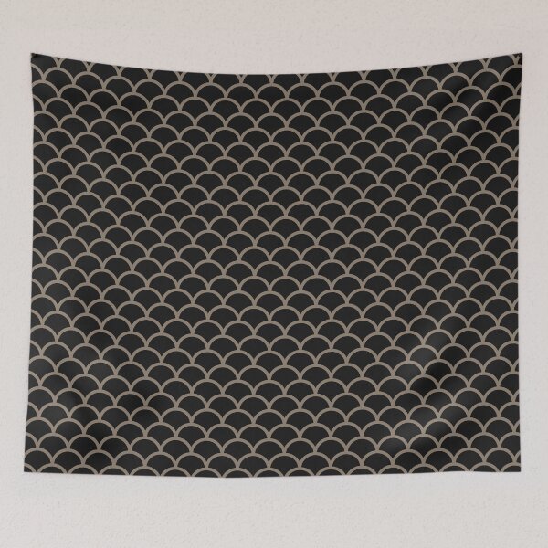 Item preview, Black And Taupe Scales Pattern designed and sold by pattern-archive.