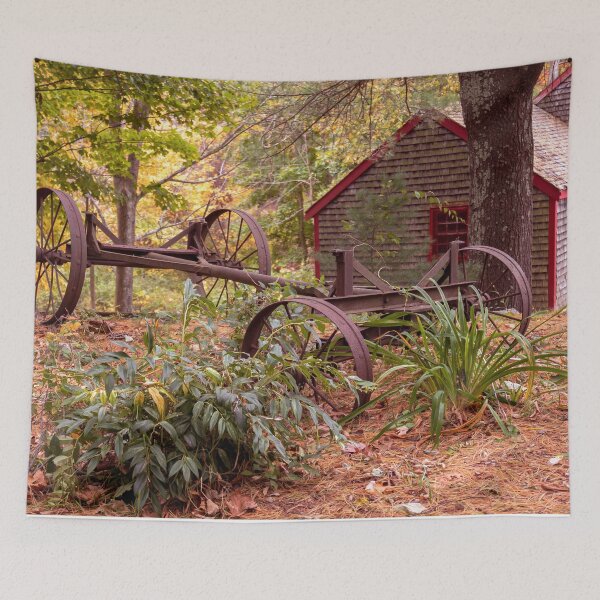 Item preview, Rustic Antique Wagon New England Autumn Farmstead designed and sold by MDCCo.