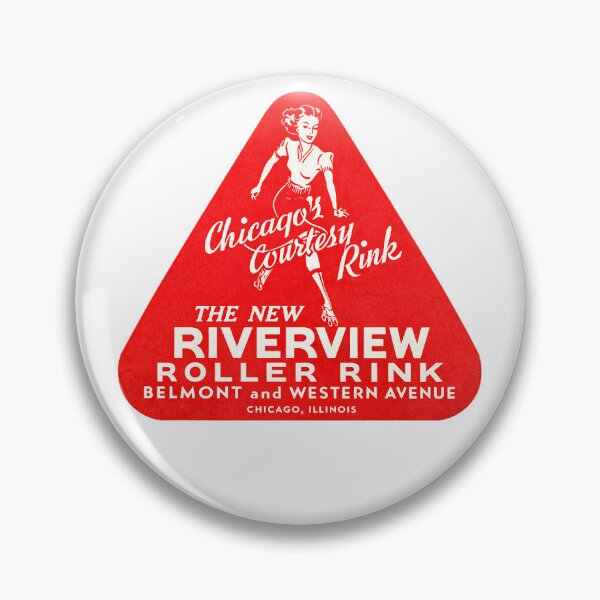 Item preview, Riverview Roller Rink Skating Chicago Illinois Roller Skating Rink Sticker Decal Label designed and sold by tislord.