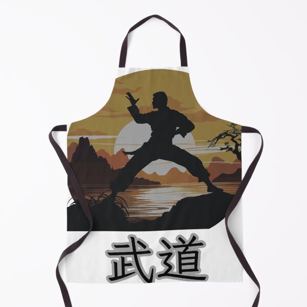 Item preview, Budo Martial Arts Silhouette - Traditional Warrior Sunset Landscape Design designed and sold by FightModeStudio.