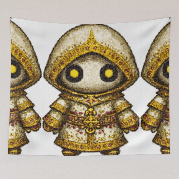 Item preview, White and Gold Cleric Mage Pixel Art designed and sold by Piotrek0001.