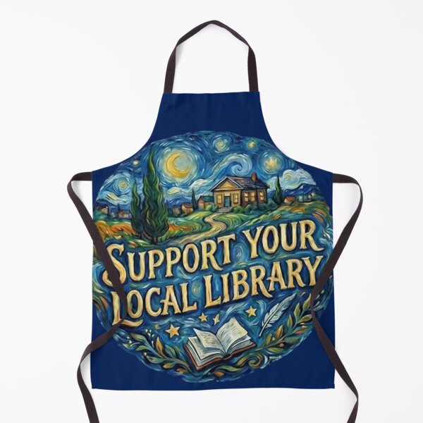 Item preview, Support Your Local Library Artistic Night Book Design Great Librarian Gift 004 designed and sold by sadedream.