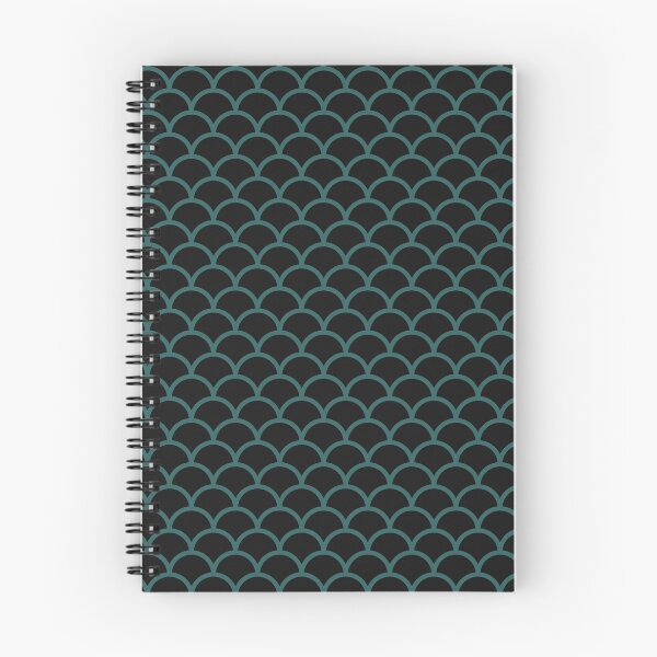 Item preview, Black And Teal Scales Pattern designed and sold by pattern-archive.