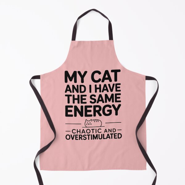Item preview, My Cat And I Have The Same Energy Chaotic And Overstimulated Funny ADHD Cat Mom Gift designed and sold by GrafTeesLab.