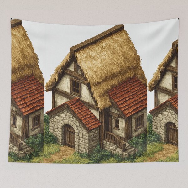 Item preview, Half Timbered Village House Pixel Art designed and sold by Piotrek0001.