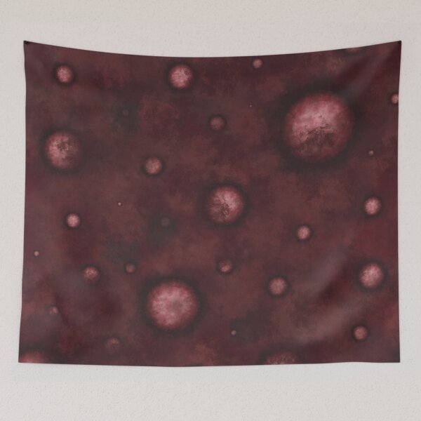 Item preview, Twin planets in a cloudy space of burgundy color designed and sold by Cherevan.