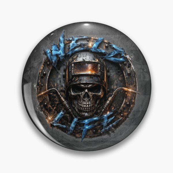 Item preview, Welder Skull Welding Helmet Blue Collar Design designed and sold by artistwill.